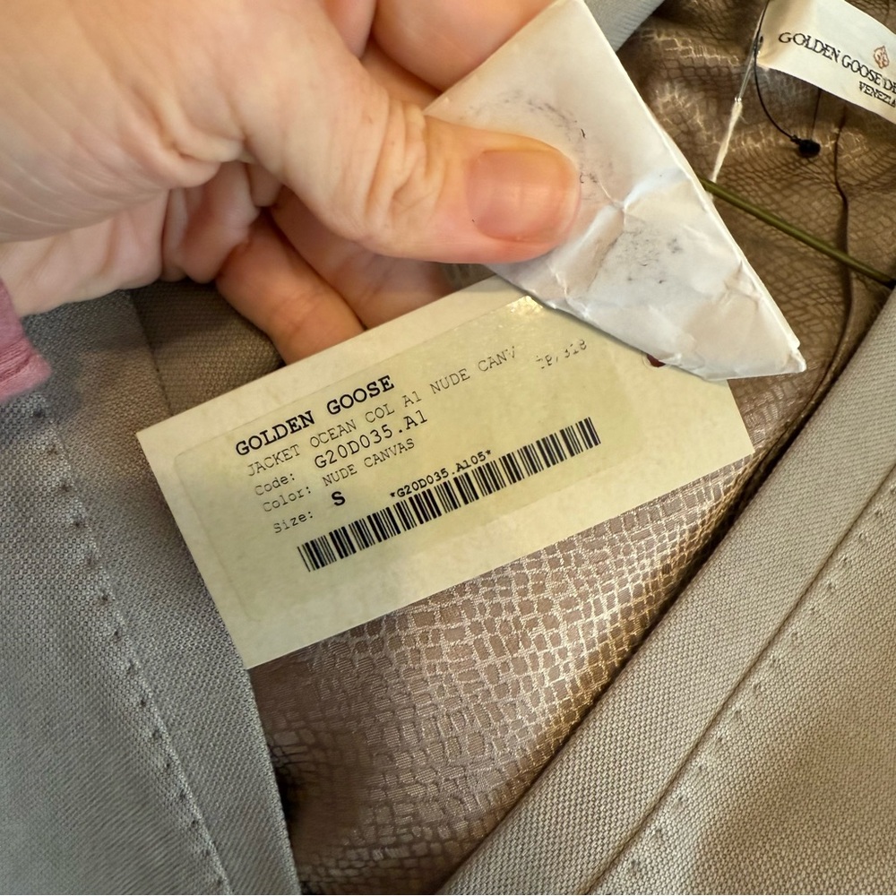 Golden Goose Beige Canvas Jacket NWT size small - Picture 3 of 7